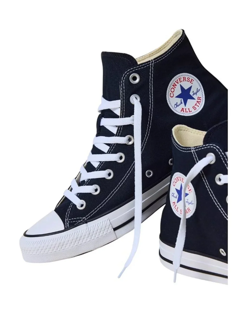 Converse Chuck Taylor All Star High Top Black Canvas Sneakers M 6.5 W 8.5 New